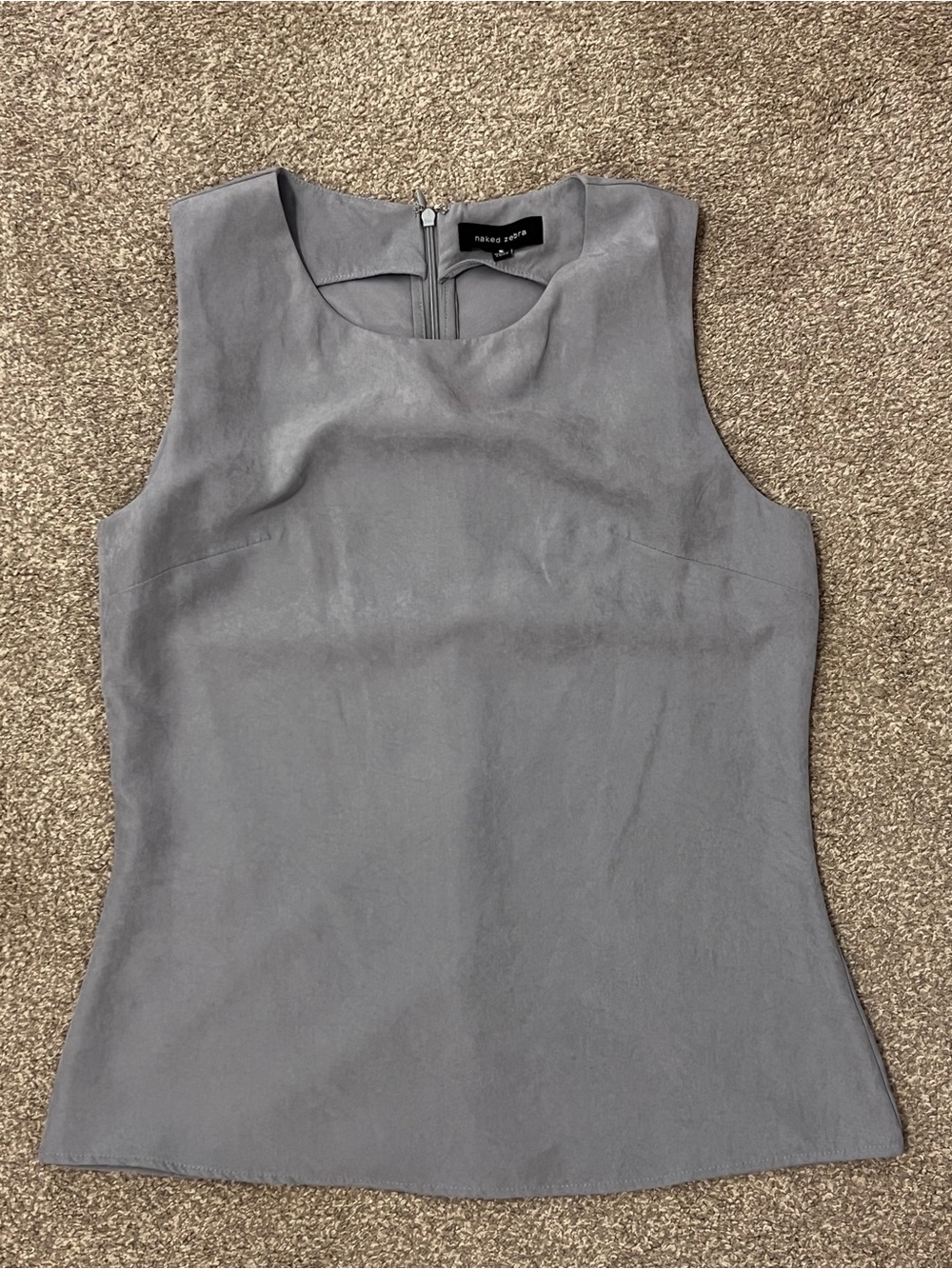 Blue suede top small